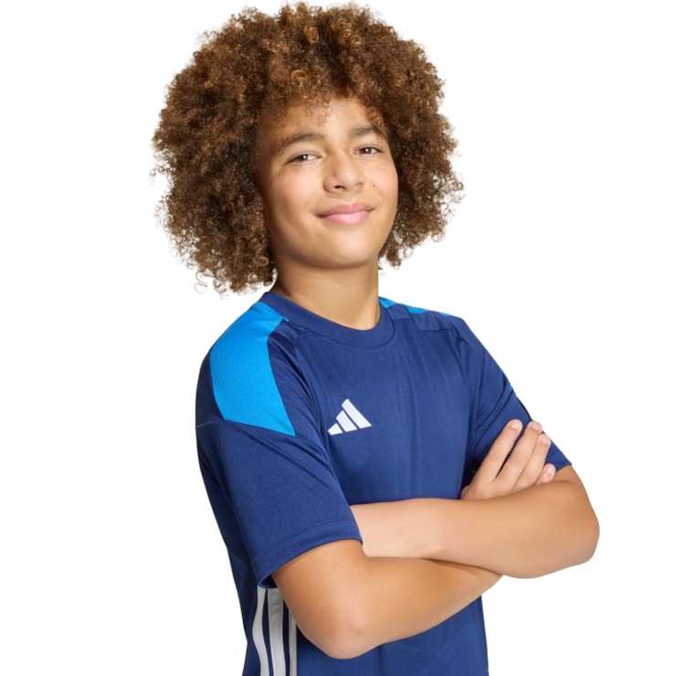 Camisa Adidas Tiro Essentials Infantil - Azul Escuro