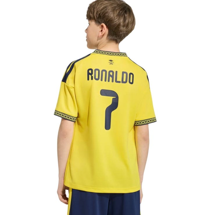 Camisa Al-Nassr I 26/27 Adidas CR7 N&N Infantil - Amarela