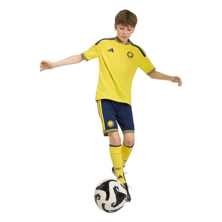 Camisa Al-Nassr I 26/27 Adidas CR7 N&N Infantil - Amarela