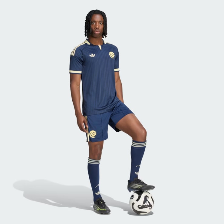 Camisa Al Nassr II 26/27 Adidas Torcedor Masculina - Azul/Amarelo