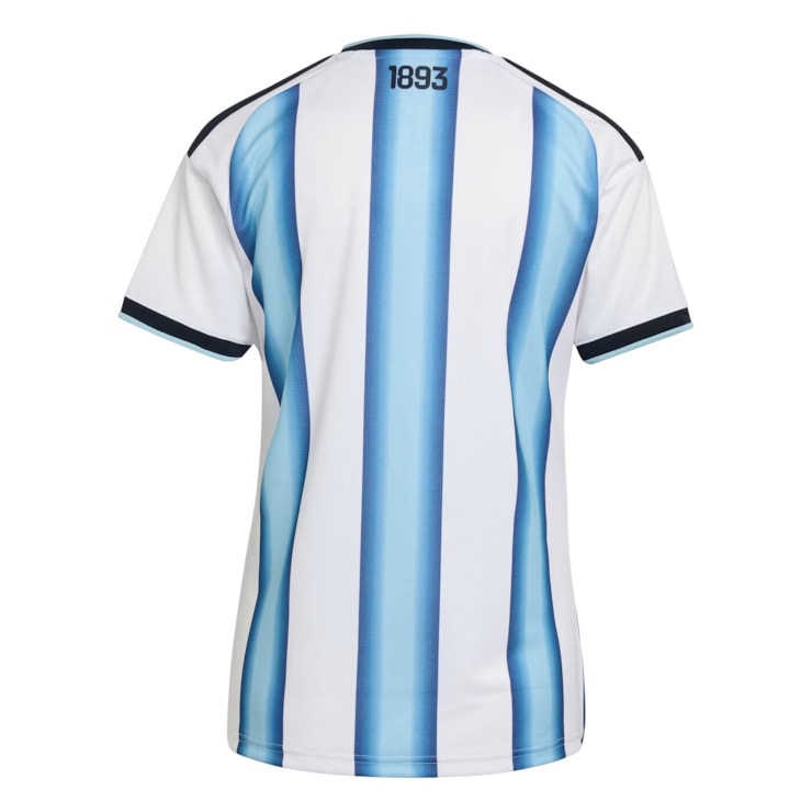 Camisa Argentina I 26 Adidas Torcedora Feminina - Branca/Azul