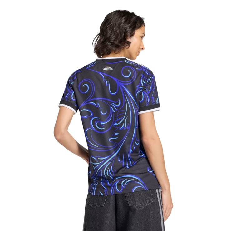Camisa Argentina II 2026 Adidas Feminina - Preta