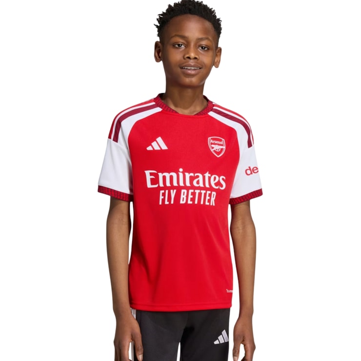 Camisa Arsenal I 26/27 Adidas Infantil - Vermelha