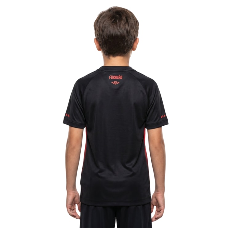 Camisa Athletico Paranaense III 26/27 Umbro Infantil - Preta/Vermelha