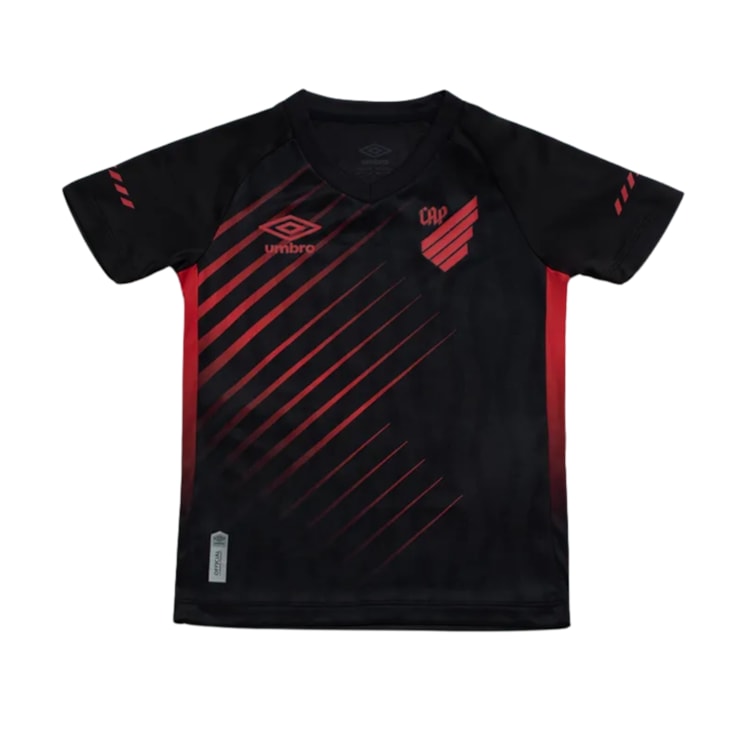 Camisa Athletico Paranaense III 26/27 Umbro Infantil - Preta/Vermelha