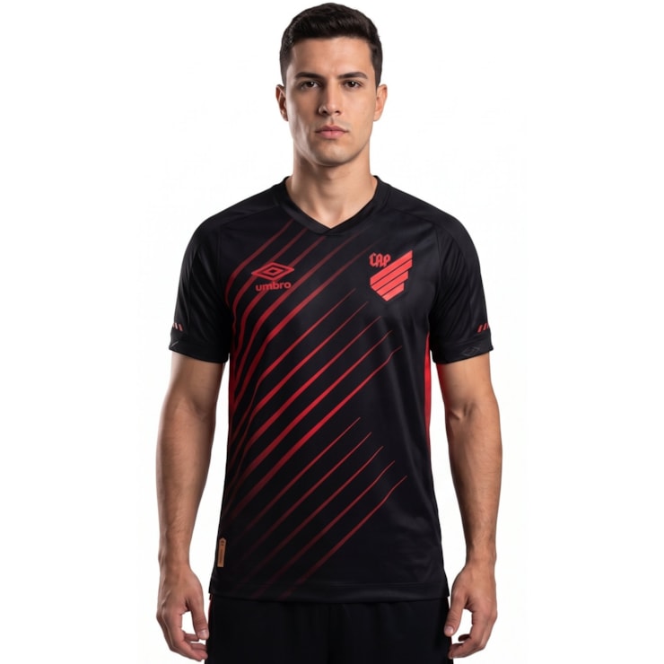 Camisa Athletico Paranaense III 26/27 Umbro Jogador Masculina - Preta/Vermelha