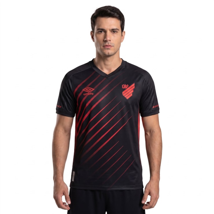 Camisa Athletico Paranaense III 26/27 Umbro Torcedor Masculina - Preta/Vermelha