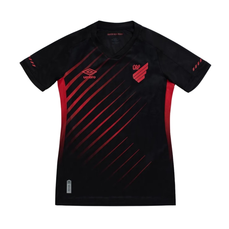 Camisa Athletico Paranaense III 26/27 Umbro Torcedora Feminina - Preta/Vermelha