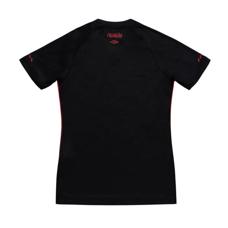 Camisa Athletico Paranaense III 26/27 Umbro Torcedora Feminina - Preta/Vermelha
