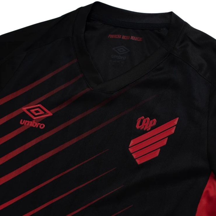 Camisa Athletico Paranaense III 26/27 Umbro Torcedora Feminina - Preta/Vermelha