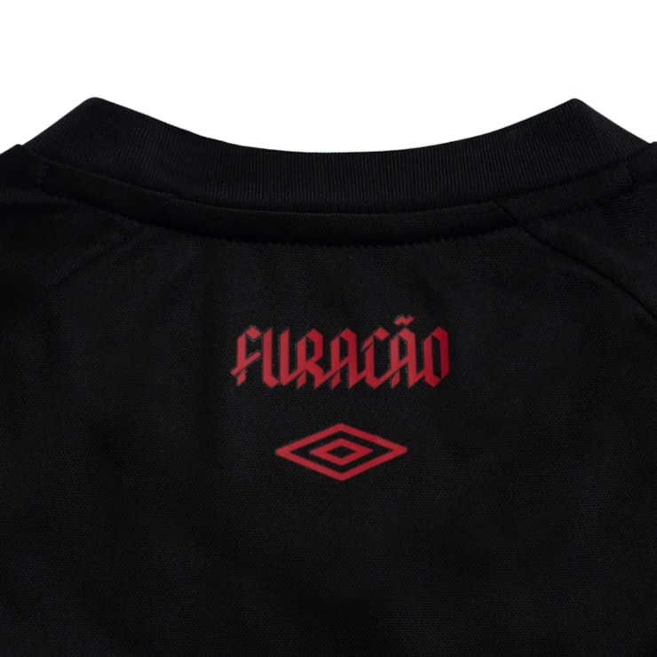 Camisa Athletico Paranaense III 26/27 Umbro Torcedora Feminina - Preta/Vermelha