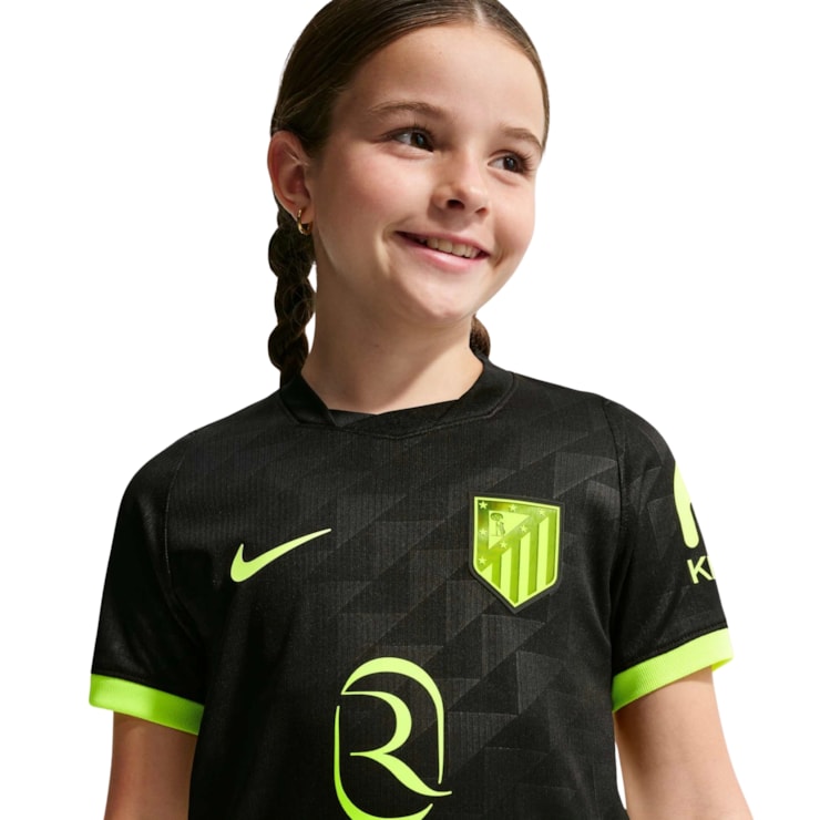 Camisa Atlético Madrid II 26/27 Nike Torcedor Pro Infantil - Preta