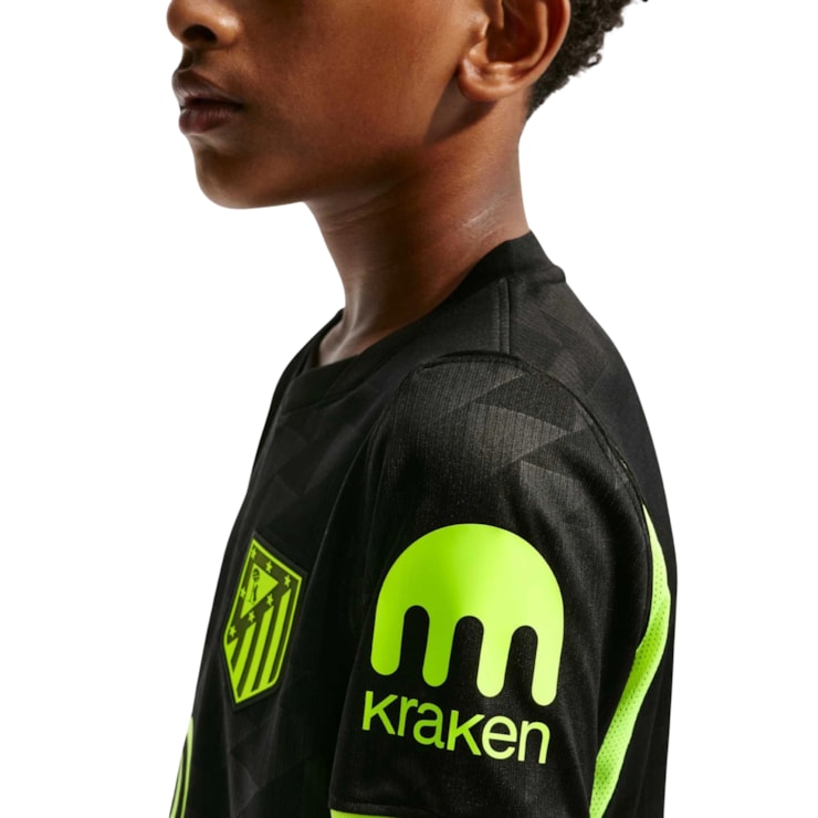 Camisa Atlético Madrid II 26/27 Nike Torcedor Pro Infantil - Preta