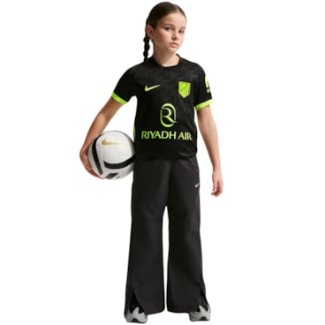 Camisa Atlético Madrid II 26/27 Nike Torcedor Pro Infantil - Preta