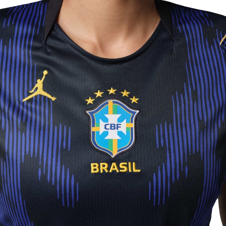 Camisa Brasil II 2026 Nike CBF Jordan Torcedora Pro Feminina - Azul