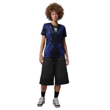 Camisa Brasil II 2026 Nike CBF Jordan Torcedora Pro Feminina - Azul