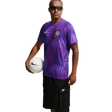 Camisa Corinthians 26/27 Nike Goleiro Stadium Masculina - Roxa