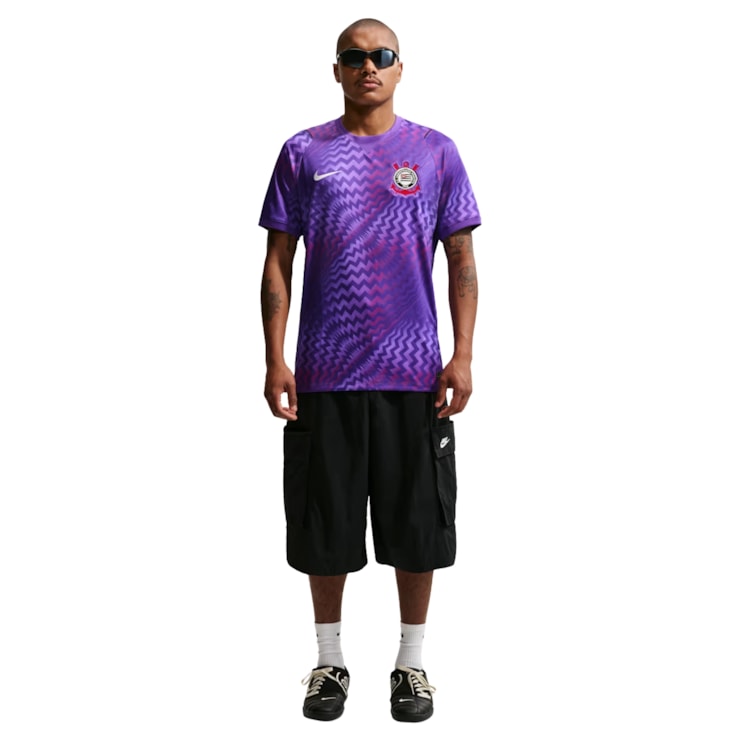 Camisa Corinthians 26/27 Nike Goleiro Stadium Masculina - Roxa