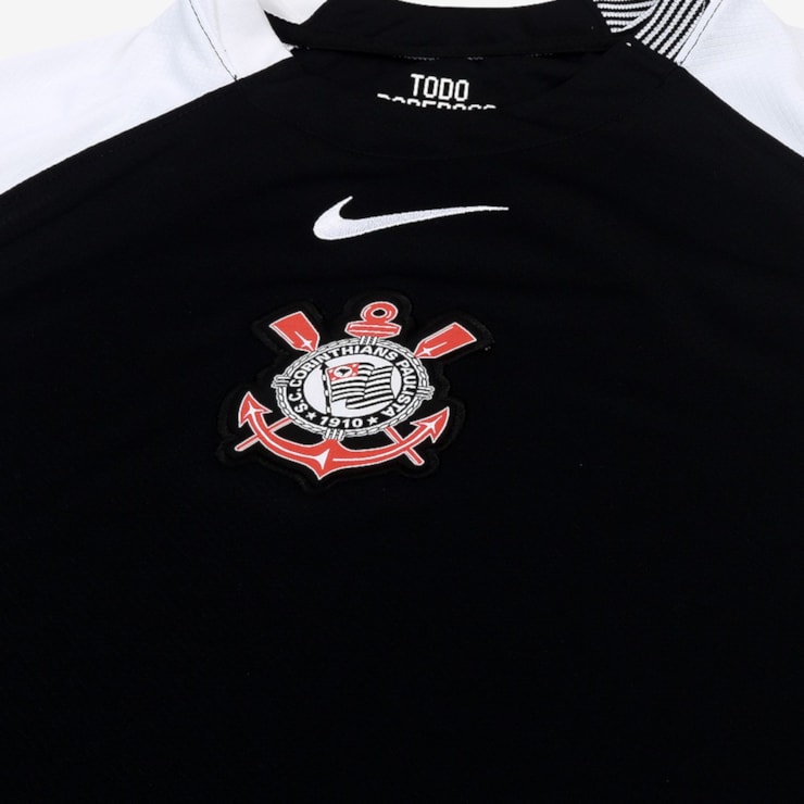 Camisa Corinthians II 25/26 Nike Torcedora Feminina - Preta /Branca