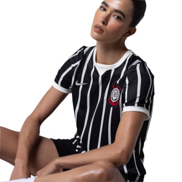 Camisa Corinthians II 26/27 Nike Torcedora Pro Feminina - Preta