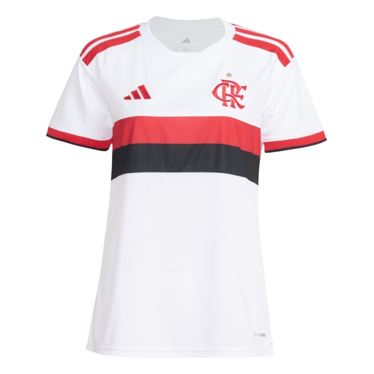 Camisa Flamengo II 26/27 Adidas Feminina - Branca/Vermelha