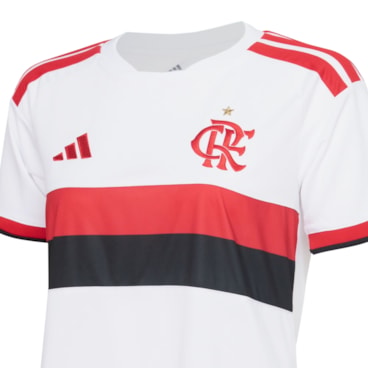Camisa Flamengo II 26/27 Adidas Feminina - Branca/Vermelha