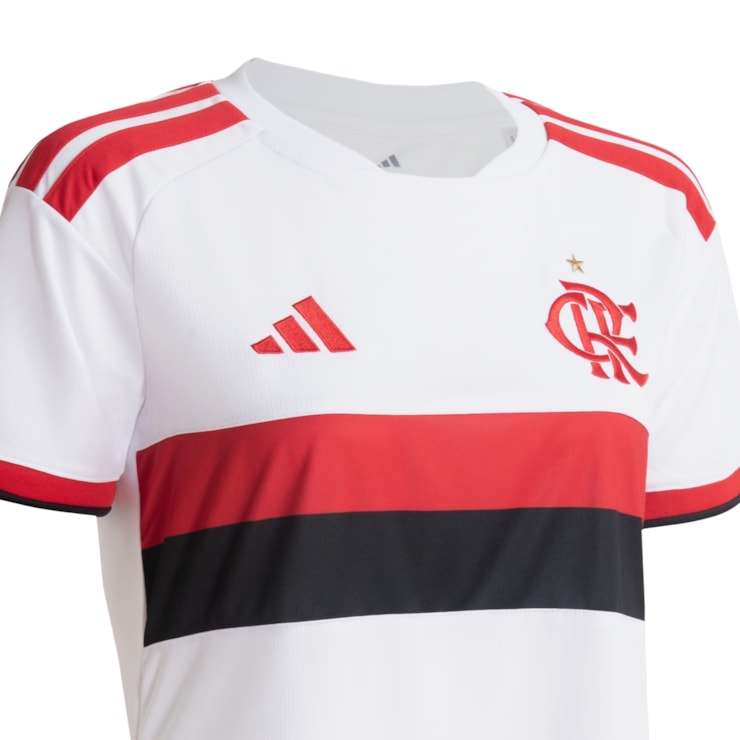 Camisa Flamengo II 26/27 Adidas Feminina - Branca/Vermelha