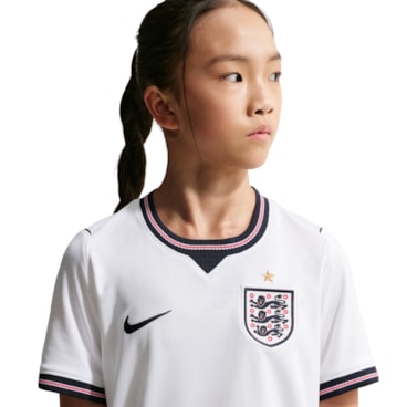 Camisa Inglaterra I 2026 Nike Infantil - Branco