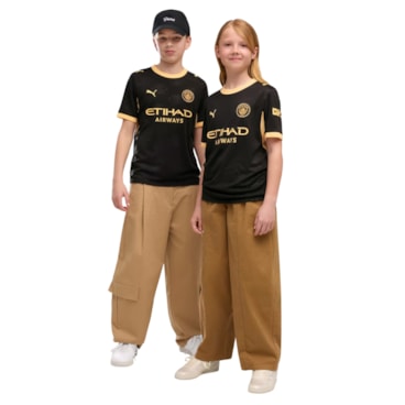 Camisa Manchester City II 26/27 Puma Infantil - Preta