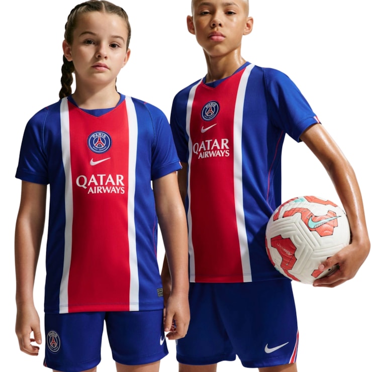 Camisa Paris Saint-Germain I 26/27 Nike Torcedor Pro Infantil - Azul