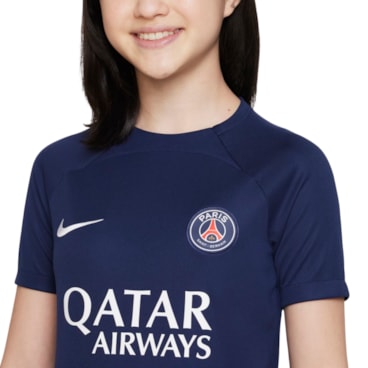 Camisa Paris Saint-Germain Nike Academy Pro Infantil - Marinho