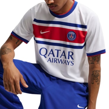 Camisa Paris Saint-Germain Nike Pré Jogo 26/27 Masculina - Branco