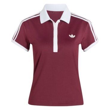 Camisa Polo Adidas Tennis Classic Feminina - Bordô