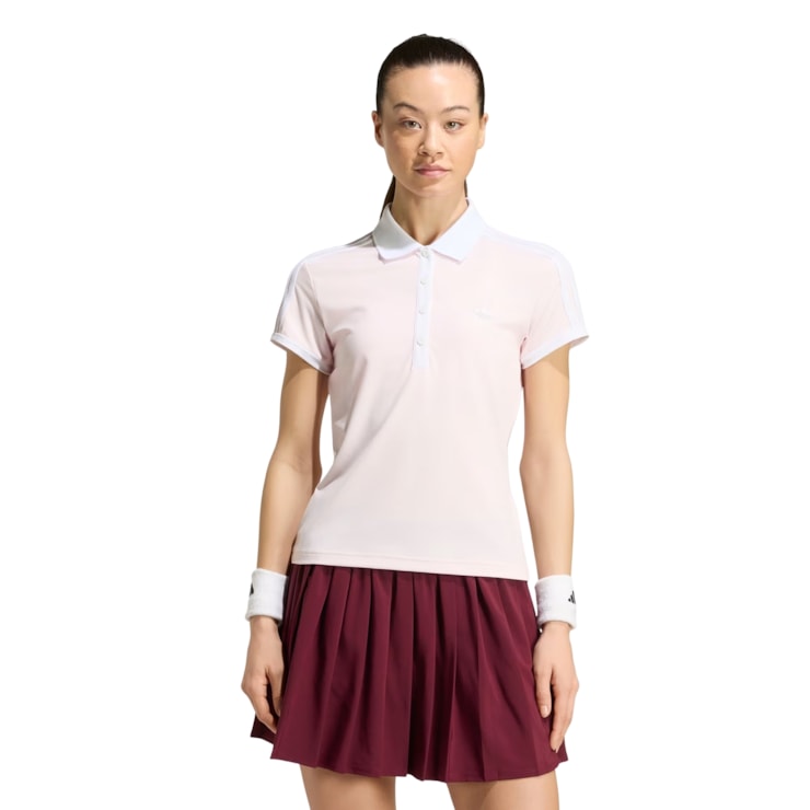 Camisa Polo Adidas Tennis Classics Feminina - Rosa Claro
