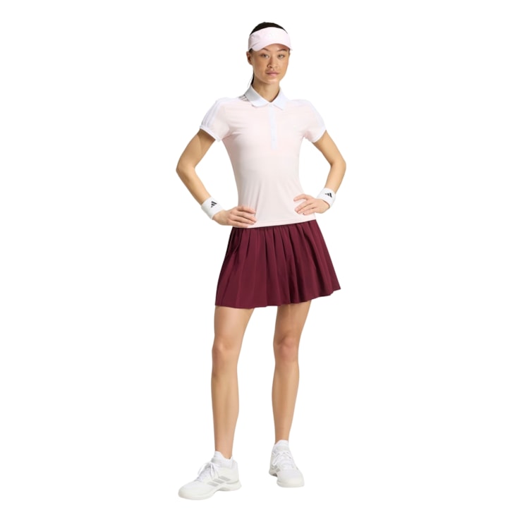 Camisa Polo Adidas Tennis Classics Feminina - Rosa Claro