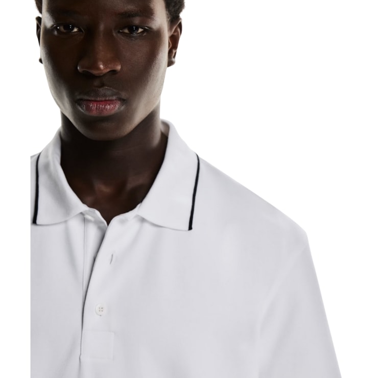 Camisa Polo Courtside Masculina - Branca