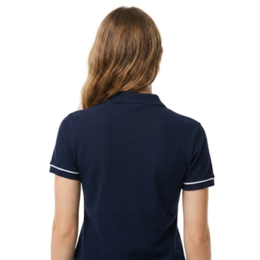 Camisa Polo Esporte Clube Pinheirops Bordado Feminina - Marinho
