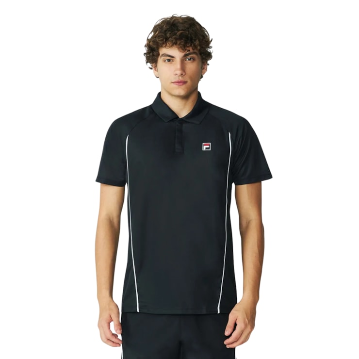 Camisa Polo Fila Match Masculina - Preta