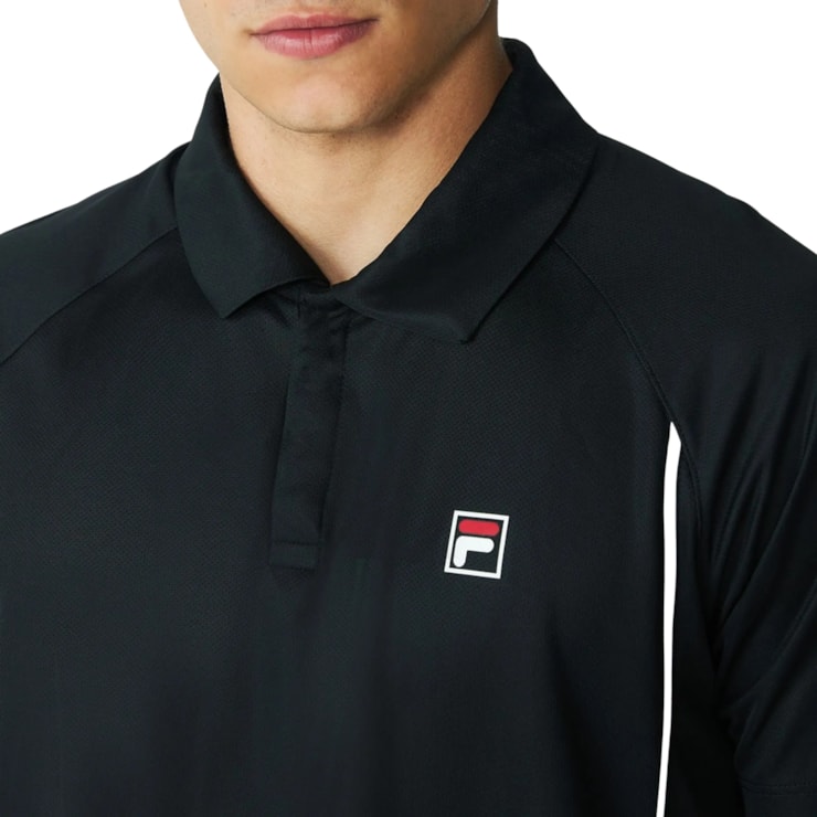 Camisa Polo Fila Match Masculina - Preta