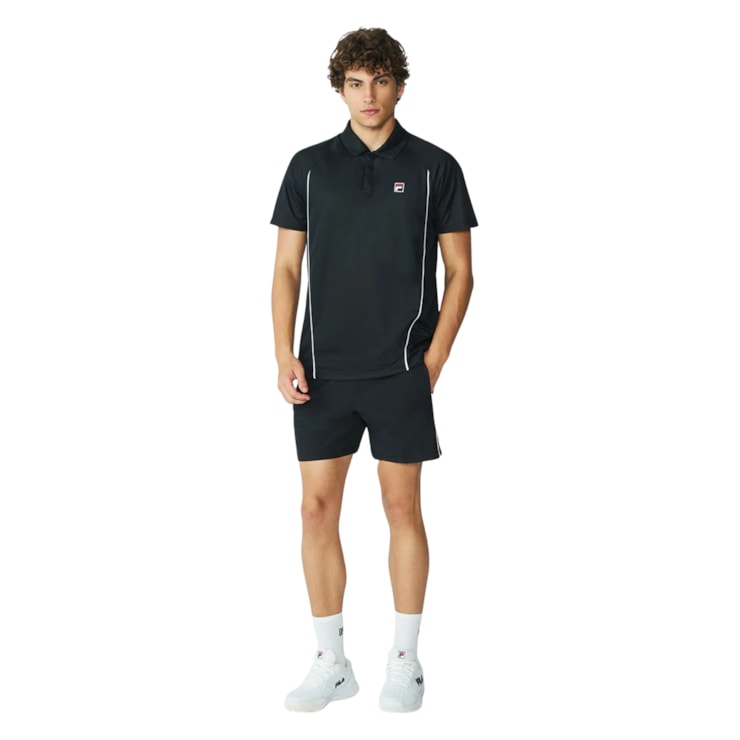 Camisa Polo Fila Match Masculina - Preta