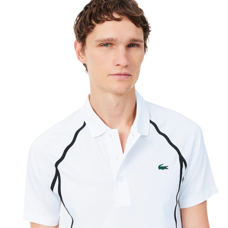 Camisa Polo Lacoste Daniil Medvedev Us Open Masculina - Branca
