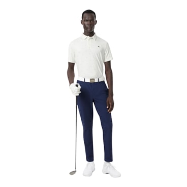 Camisa Polo Lacoste Golfe Regular Fit Estampada Masculina - Branca