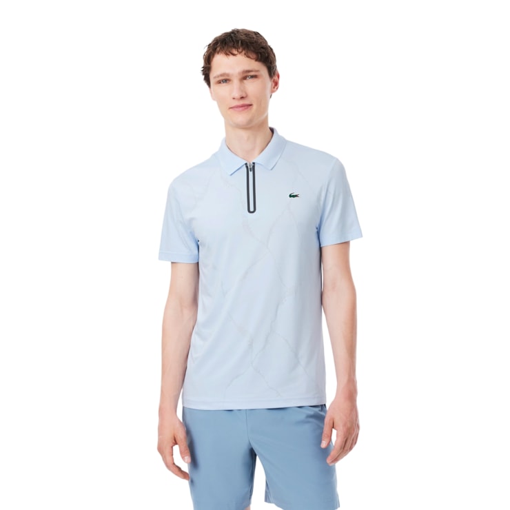 Camisa Polo Lacoste Grigor Us Open Masculina - Azul Claro