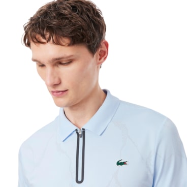 Camisa Polo Lacoste Grigor Us Open Masculina - Azul Claro