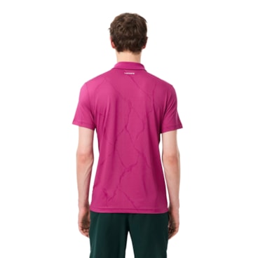 Camisa Polo Lacoste Grigor Us Open Masculina - Rosa