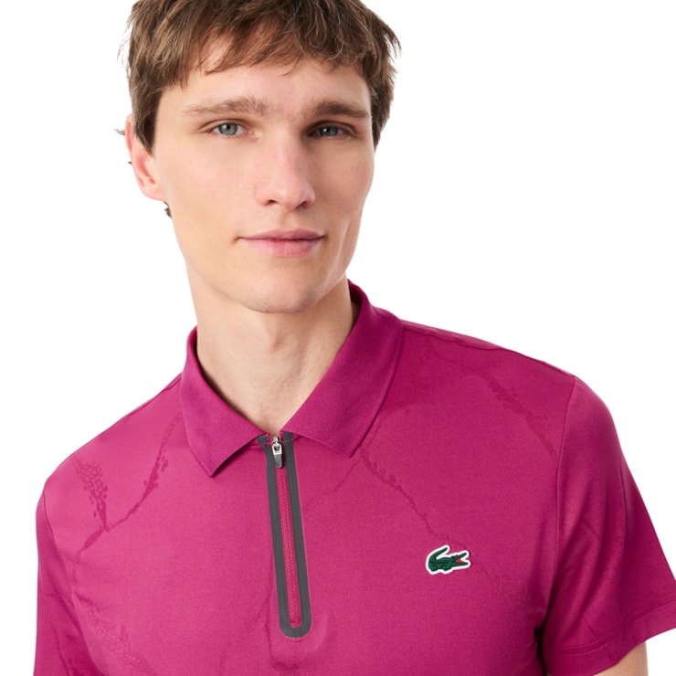 Camisa Polo Lacoste Grigor Us Open Masculina - Rosa