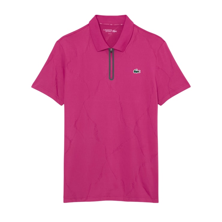 Camisa Polo Lacoste Grigor Us Open Masculina - Rosa