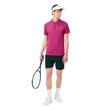 Camisa Polo Lacoste Grigor Us Open Masculina - Rosa