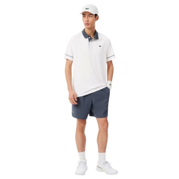 Camisa Polo Lacoste Novak Djokovic Us Open Masculina - Branca