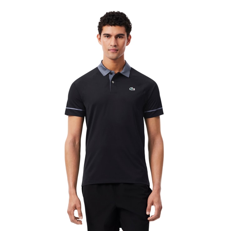 Camisa Polo Lacoste Novak Djokovic Us Open Masculina - Preta